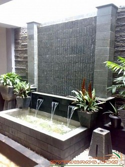 Terrace wall water
